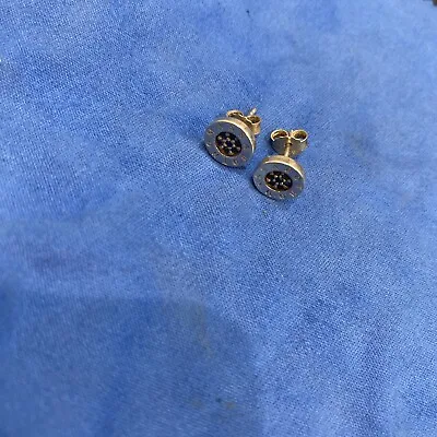 Genuine Thomas Sabo Sterling Silver Black CZ Classic Stud Earrings • $35