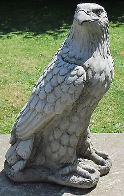 Stone Eagle Garden Statue | Bird Of Prey Ornament Garden Gift • £39.99