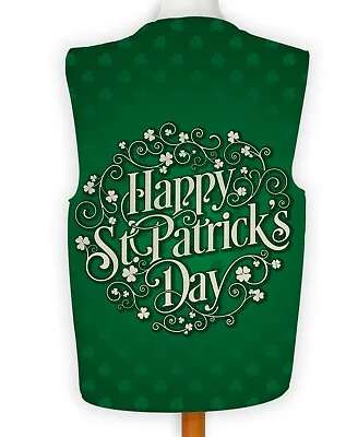 $21.13 • Buy Happy St Patricks Day Shamrock Design Fancy Dress Waistcoat