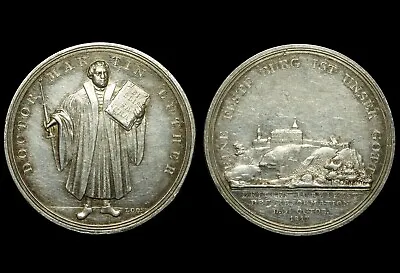 REFORMATION: Silver Medal 1817. MARTIN LUTHER - 300th ANNIVERSARY Of REFORMATION • $119.50