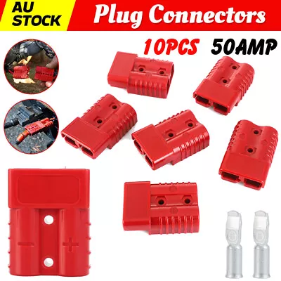 10PACK 50A Anderson Style Plug Connectors 6-7-8-9-10AWG 12-24V DC Power Tool NEW • $16.99