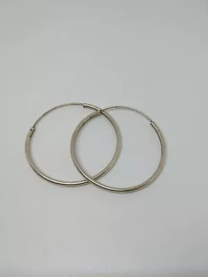 Vintage Sterling Silver 925 Hoop Earrings • $14.99