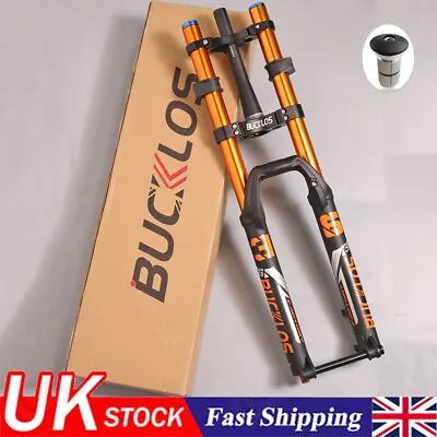 1-1/2  BUCKLOS 27.5/29  Downhill Forks Boost Air Suspension Fork Double Shoulder • £194.99