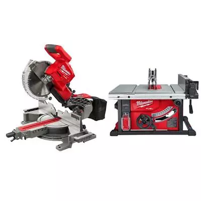 Milwaukee Sliding Miter Saw 10  + Table Saw 8-1/4  18V Li-Ion Electric-Brake • $1061.85