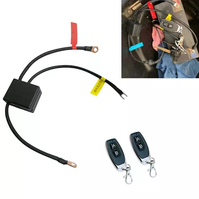 Wireless Dual Remote Control Motorcycle Battery Disconnect Isolator Kill Switch • $28.70