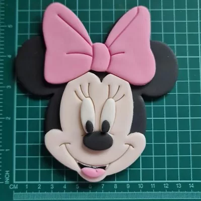 Pink Minnie Mouse Edible Cake Topper. Fondant Name And Age  Cake Topper Large. • £6