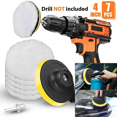 $8.98 • Buy 7Pcs 4Inch Polishing Pads Sponge Waxing Foam Buffing Kit Car Polisher For Drill