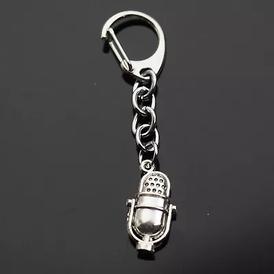 Microphone Pendant Keychain Music Singer Talk Show Radio Clip On Key Ring Gift • $6.99