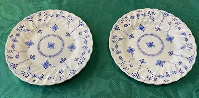 MYOTT FINLANDIA BLUE AND WHITE SIDE PLATES X 2 Great Condition VINTAGE • £12