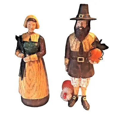 Midwest Of Cannon Falls Thanksgiving Harvest Pilgrim Couple 6 Inches Tall • $24.64