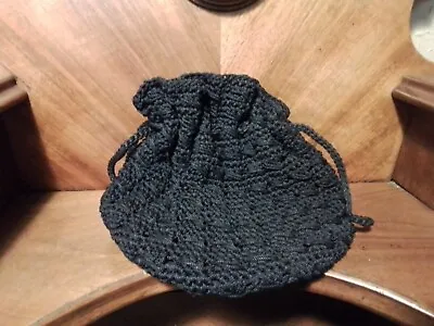 Vintage Black Crochet Purse Collectable • $20