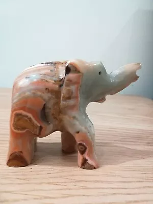 Small Onyx Marble Elephant Figure  • £3.99