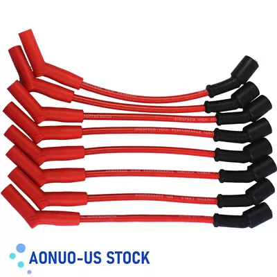 For 2001-2007 Chevy GMC 8.1L Vortec V8 Performance Spark Plug Wires RED • $35.96