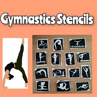 £0.99 • Buy Glitter Tattoo / Face Paint Stencils. Gymnastics X12 Children Birthday Party