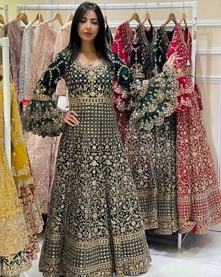 £50.39 • Buy Salwar Kameez Anarkali Dress Gown Bollywood Pakistani Indian Wedding Suit Gown