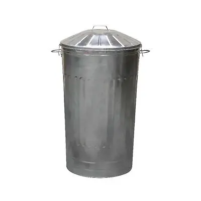 Simpa 180L XXL Strong Tough Galvanised Metal Bin & Locking Lid • £34.99