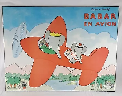 Babar En Avion Laurent De Brunhoff Editions Du Desastre Poster On Board/Wood • $122.08