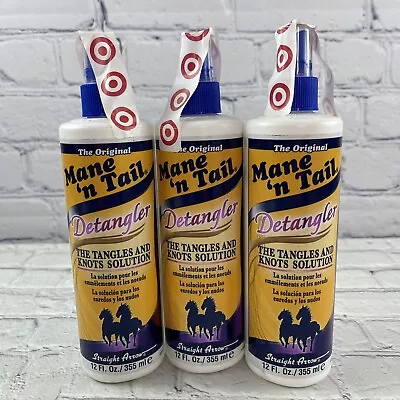 Mane N Tail Pack Of 3 Original Moisturizing Hair Detangler Spray Solution 12 Oz • $36.65