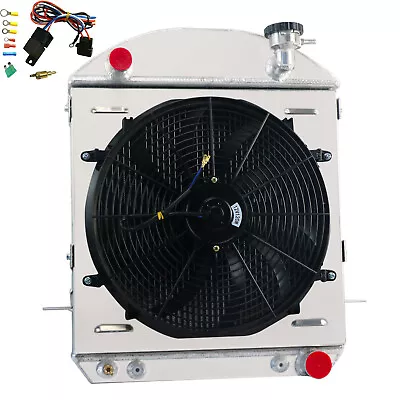 4-Row Core Radiator Shroud Fan For 1917-1927 Ford Model T Bucket Chevy Engine * • $284.95