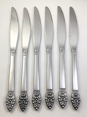 Oneida Community VINLAND Stainless 6 Small Serrated Blade Dinner Knives Flatware • $21.24