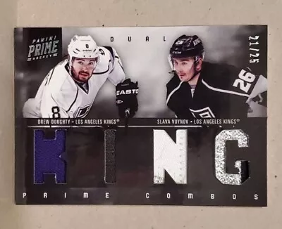 2011-12 Panini Prime Dual Jersey Drew Doughty/Slava Voynov LA Kings 21/25 • $24.95