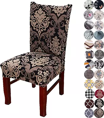 Stretchy Parson Chair Slipcovers For Dining Room Chair Seat Covers Chair Protect • $36.99