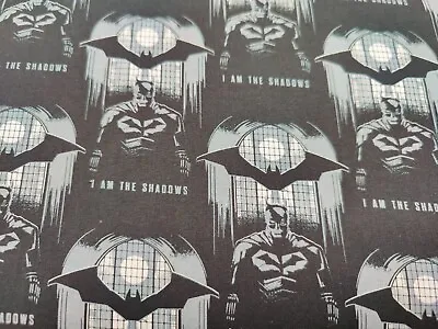 Black Batman Fabric Cotton Fabric Craft Cotton DC Marvel Superhero Cosplay • £6.50