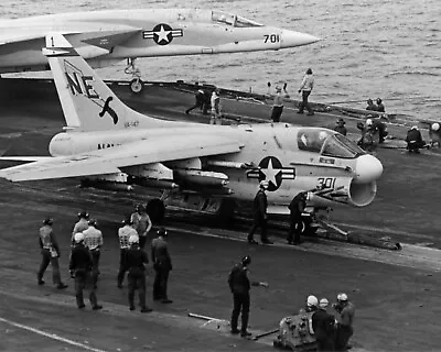 A-7 Corsair II Attack Aircraft 1967 Photo USS Ranger CVA-61 Carrier 8X10 • $7.99