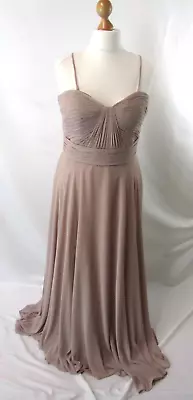 Watters & Watters Bridesmaid Or Prom Dress Mink Size 14 BNWT • £29.99