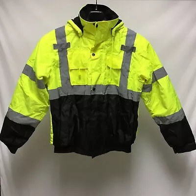 Sksafety Mens Yellow High Visibility Reflective Construction Work Jackets Size M • $49.99