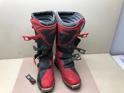 Quadrant Motocross Dirt Bike MX Boots Vintage  Size 9 Red & Black • $69.95