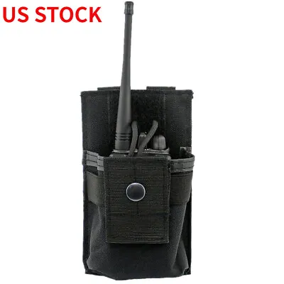 Tactical Radio Walkie Talkie Pouch Outdoor Molle Waist Bag Holder Pocket Holster • $5.99