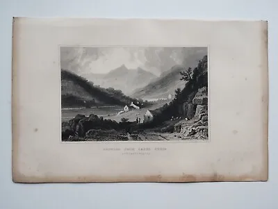 SNOWDON FROM CAPEL CURIG - Antique/Vintage Print - 1864 • £14.50