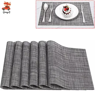 4x PVC Placemats Non-Slip Heat Insulation Dining Table Mats Pads 45 X 30cm USA • $7.20