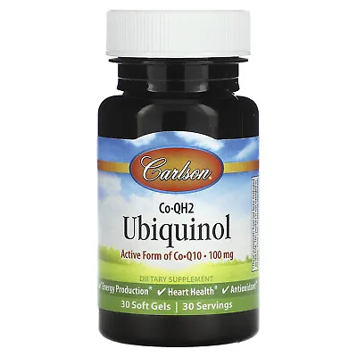 CoQH2 Ubiquinol 100 Mg 30 Soft Gels • $31.88