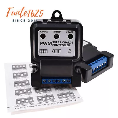 £5.06 • Buy 6V 12V 10A Solar Panel Battery Regulator Charge Controller Types Optional BSG