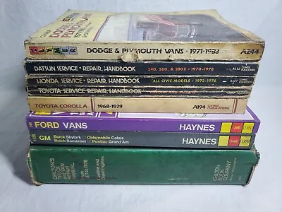 Lot Of Vehicle Service Manuals Haynes Clymer Chilton GM Ford Datsun Toyota Honda • $44.97