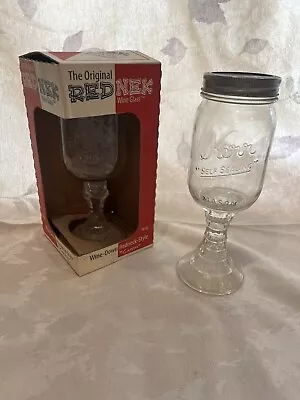 The Original Redneck Wine Glass: Redneck Mason Jar Wine Glass Set Of 2 • $10