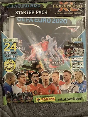 Panini Adrenalyn XL ROAD TO UEFA EURO 2020 Starter Pack 26 Trading Cards • £5.99