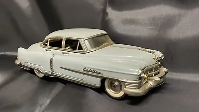 Vintage Rare Tin Plate Litho Friction 1950s Marusan KOSUGE Cadillac Gray Japan • $1800