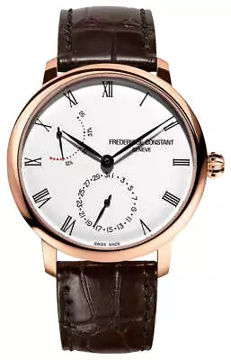 Frederique Constant Slimline Automatic Brown Leather Mens Watch FC-723WR3S4 • $1649