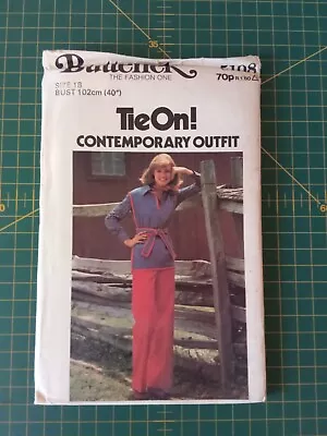 5108 Tabard Elastic Waist Trousers Sz 18 Uncut Vintage Butterick Sewing Pattern • £10