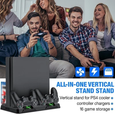 $45.71 • Buy Charger Dock Vertical Stand Cooling Fan Game Console For PS4 Pro|PS4 Slim