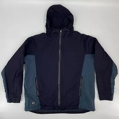 Lands End Jacket Mens Large Blue Full Zip Outdoor Lightweight Hooded Coat * • $3.99