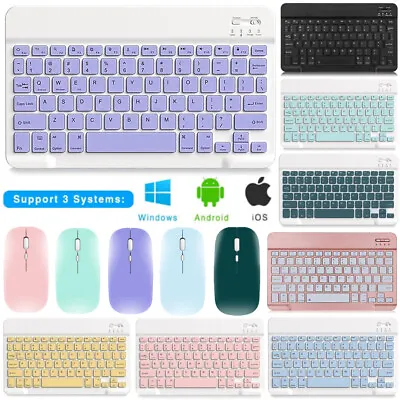 Bluetooth Keyboard & Cordless Mouse For IPad 5/6/7/8/9/10th Gen Air 3 4 5 Pro 11 • $32.99