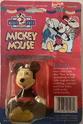 Vintage 1997 Mickey Mouse Catch’em Bobber * Zebco Model #597B * Sealed Package * • $4