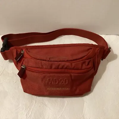 Fashion Belt Bag Fanny Pack MANDARINA  DUCK MD20 Woman’s Red Zipper Compartments • $44