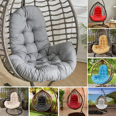 Rattan Hanging Egg Chair Cushion Pad In Outdoor Pads Swing Chair Pillow Backrest • £18.94