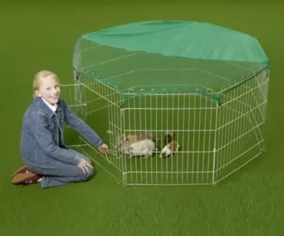 VivaPet 8-Panel Playpen Enclosure Cage For Rabbit Puppy Duck Chicken Guinea Pig • £24.99