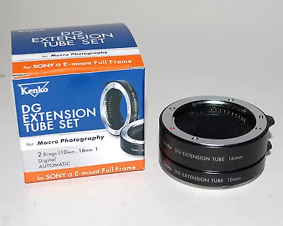 KENKO DG EXTENSION TUBE SET  10mm AND 16mm - SONY E MOUNT FULL FRAME • £89.99